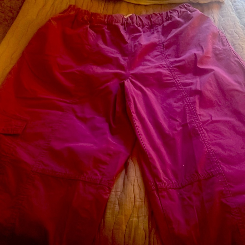 Ganni Magenta Cargo Pants